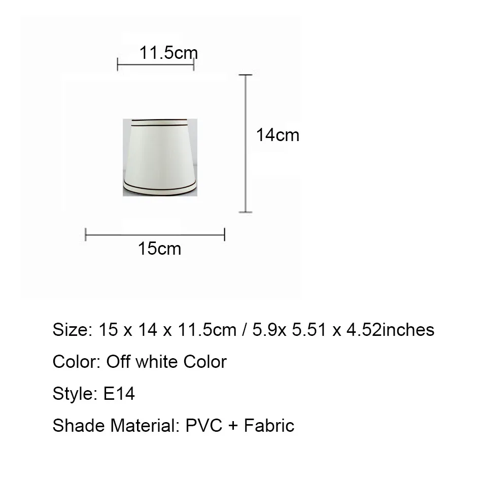 Абажур белый для ламп диаметр 15 см/5 9 дюйма 2 шт.|lampshades for lamps|white lampshadefabric lampshade |