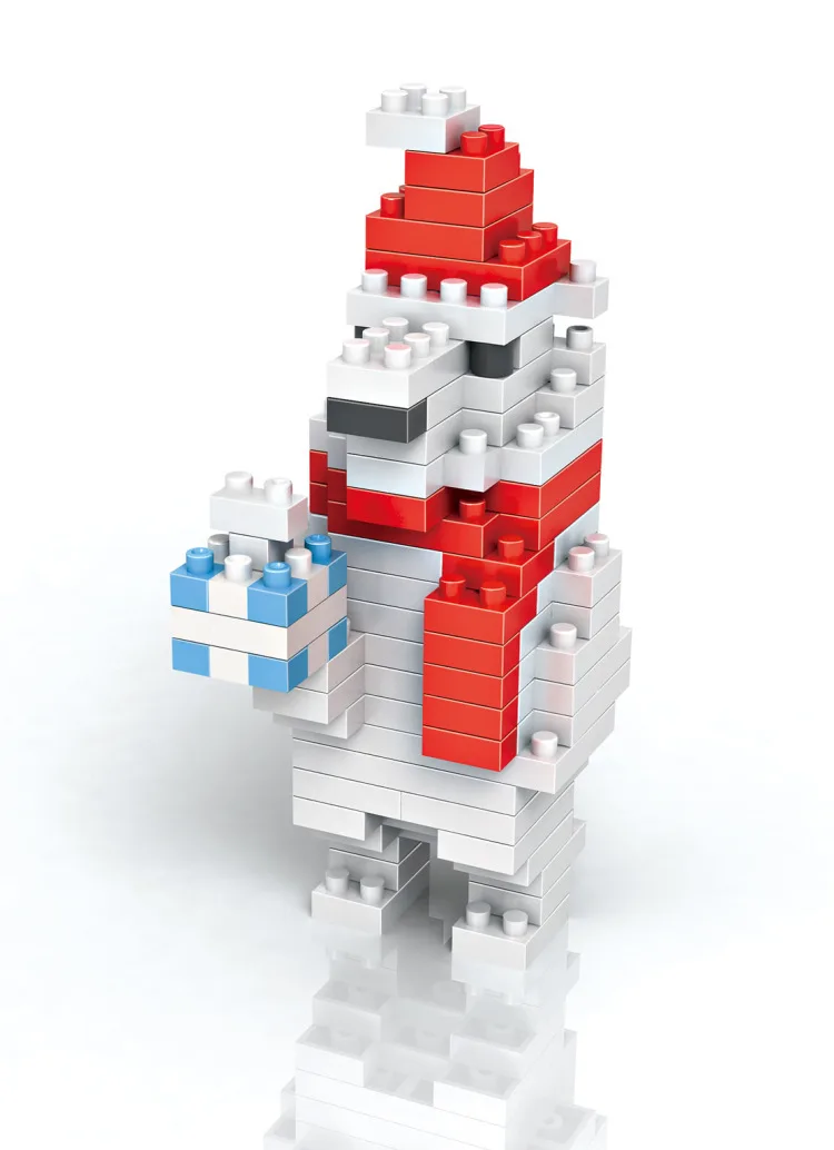 Мини блок для строительства Noel Ours Nano Blocs Jouets Pour Enfants Educatifs Pixel Briques Createur DIY Diamant