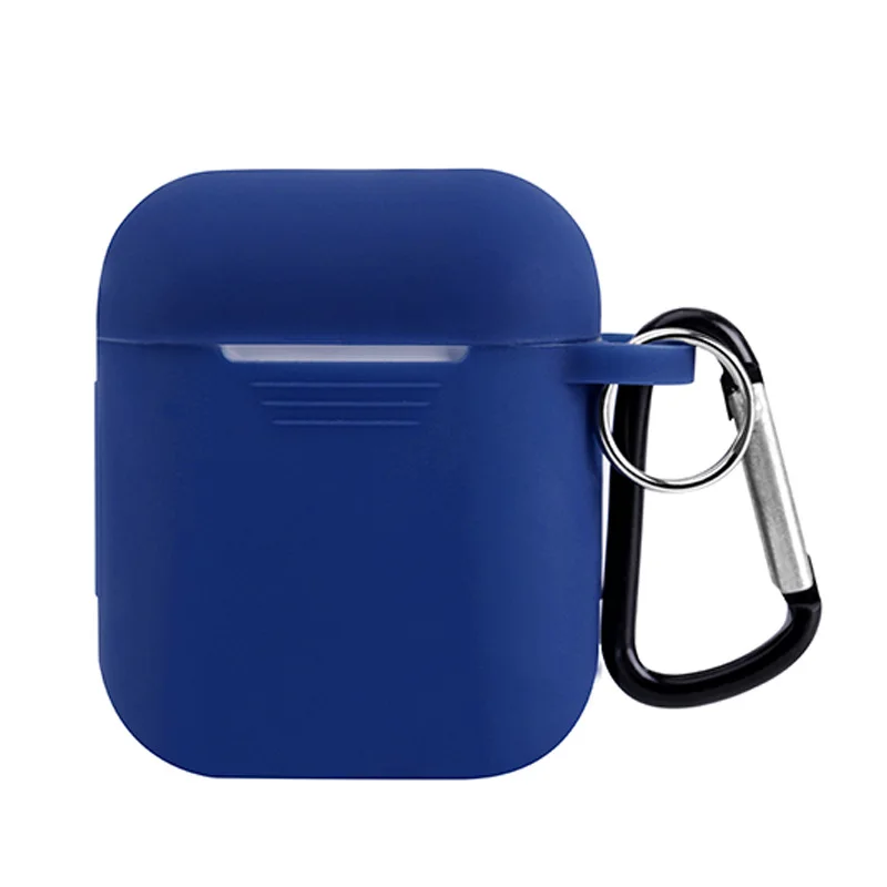 aipods 1 BLUE 100 шт. наушники fundas для apple, беспроводные наушники airpods 2 Чехол air pods, силиконовый чехол, сумка для наушников, аксессуары - Цвет: aipods 1 BLUE