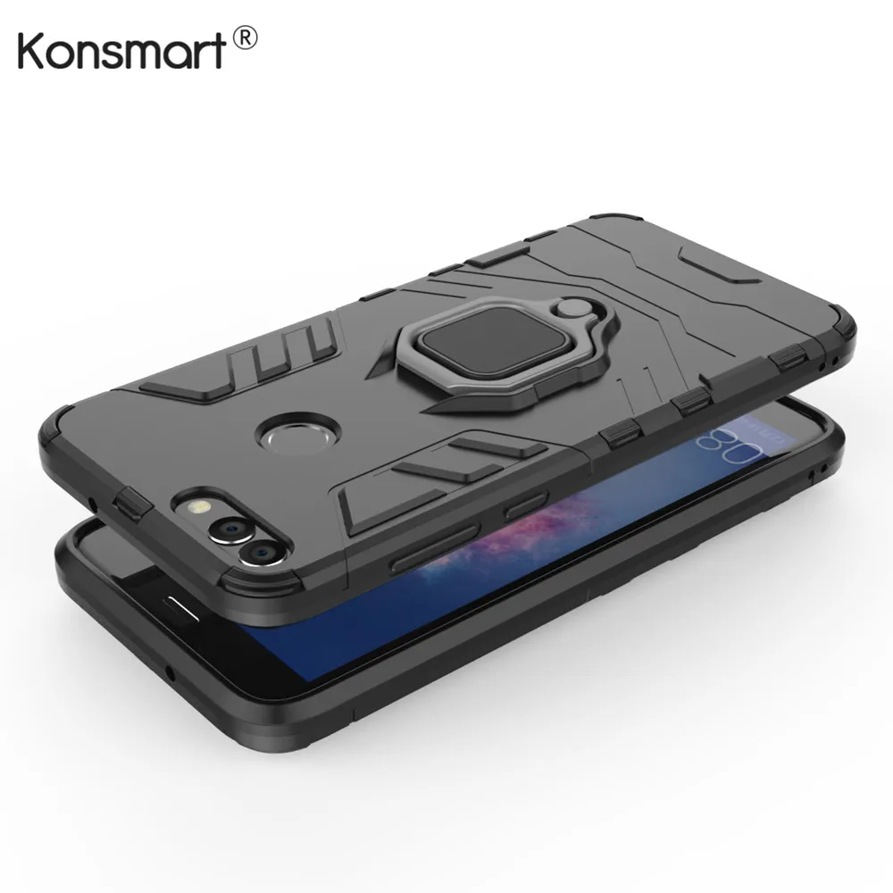 Чехол Enjoy 7s чехол для Huawei P Smart 2018 телефона с кольцом на палец бампер армированный