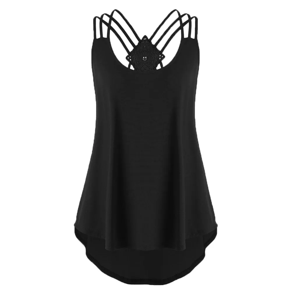 Sexy Female Bandage High Low Tank Tops Fashion Women Vest Sleeveless Womens Camisole Crop Top Feminino Summer Woman Clothes | Женская