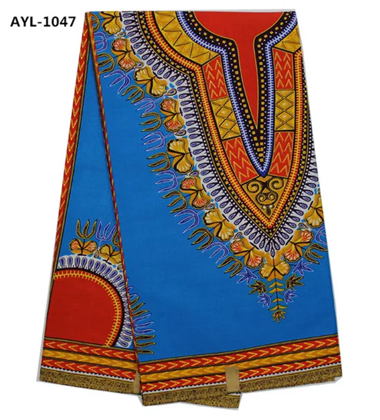 2016 последние dashiki материал 100% хлопок реального ткань воска 6 ярдов за лот AYL-1042 |
