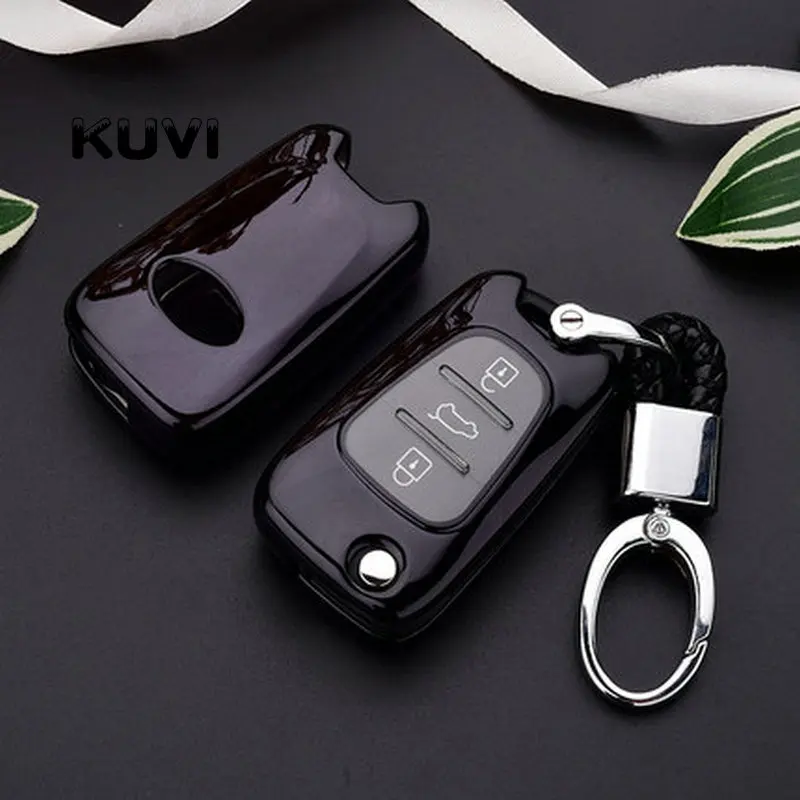 Автомобильный Стайлинг мягкий TPU чехол для автомобильных ключей для hyundai I30 IX35 акцент I20 Sonata для Kia ключ чехол держатель
