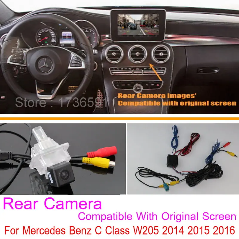 Lyudmila For Mercedes Benz C Class W205 2014 2015 2016 / RCA & Original Screen Compatible / Car Rear View Back Up Reverse Camera