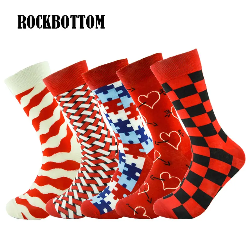 ROCKBOTTOM новые мужские носки красочные harajuku мультфильм любовь подарок длинные до