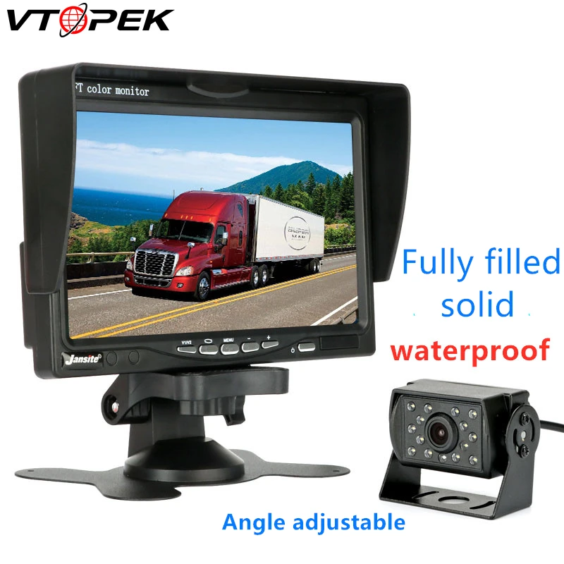 Jansite 7 &quotпроводной автомобильный монитор TFT lcd Автомобильная камера заднего вида