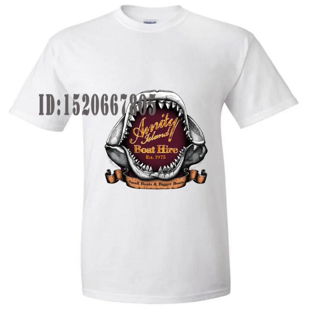 Amity Island Boat Hire cotton O-neck Tshirts Fashion Summer Style Fitness Brand T shirts | Мужская одежда