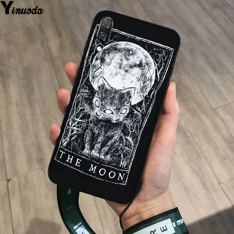 Yinuoda Magic Moon Tarot Soft Black Phone Case for Huawei P20Lite P10 Plus Mate10Lite Mate20 P20 Pro Honor10 View10 | Мобильные