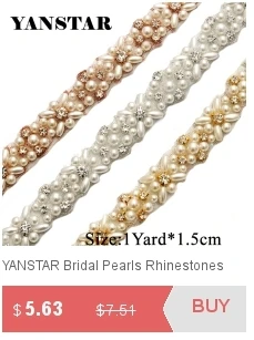 YANSTAR 2 шт. Strass Hotf ручной работы Свадебная Роза для рукоделия золотые хрустальные аппликации со стразами патч для свадебного платья пояс аксессуар YS853