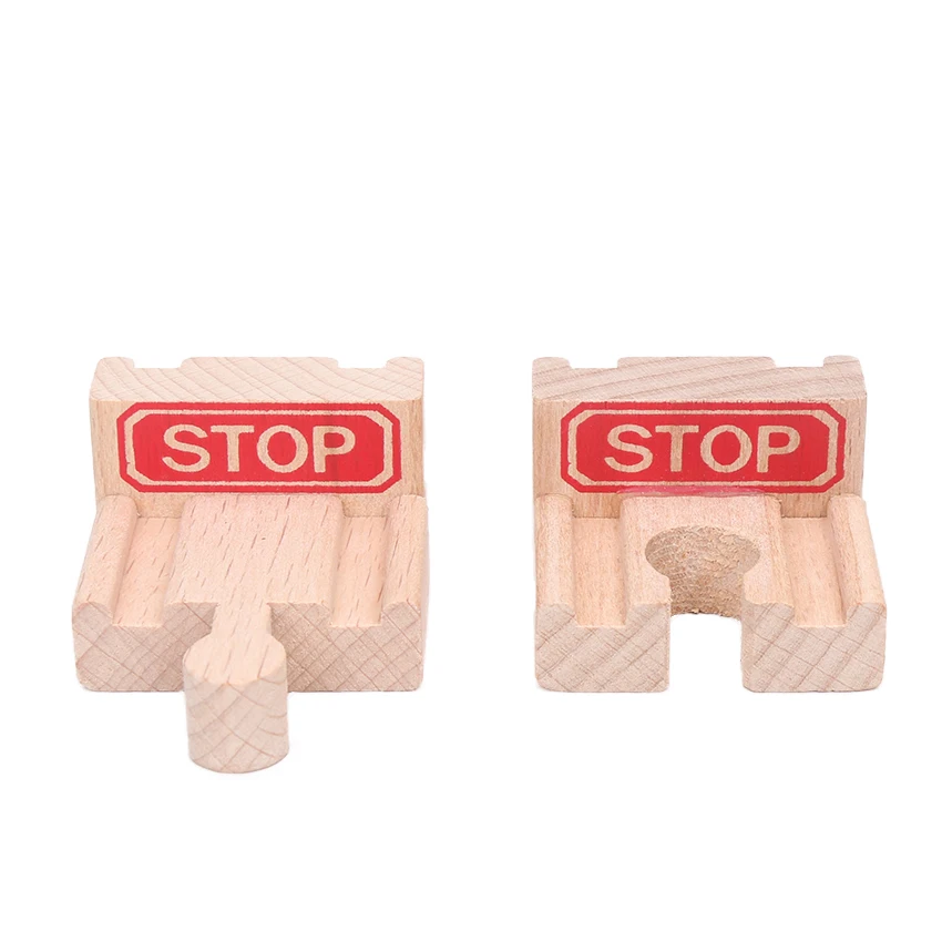 Треки для поезда деревянный трек мост аксессуары железной дороги стоп блок