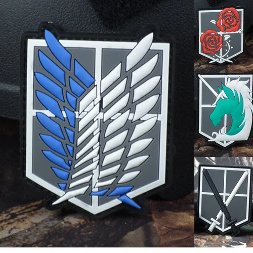 Attack on Titan to investigate the onslaught of giant Corps PVC Velcro armband disposable |