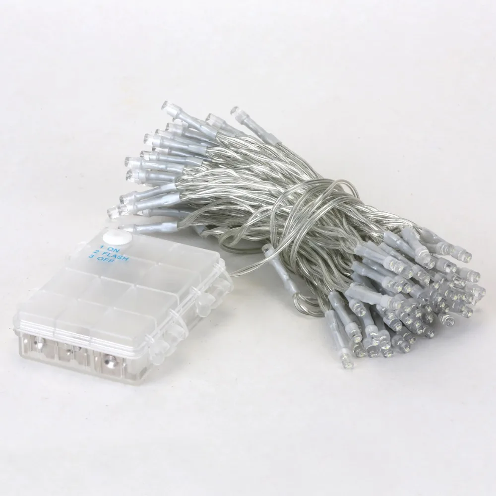 Battery Operated 10M 100 LEDs String Lights Fairy Party Wedding Christmas LED Strip Waterproof with Flash | Светодиодная