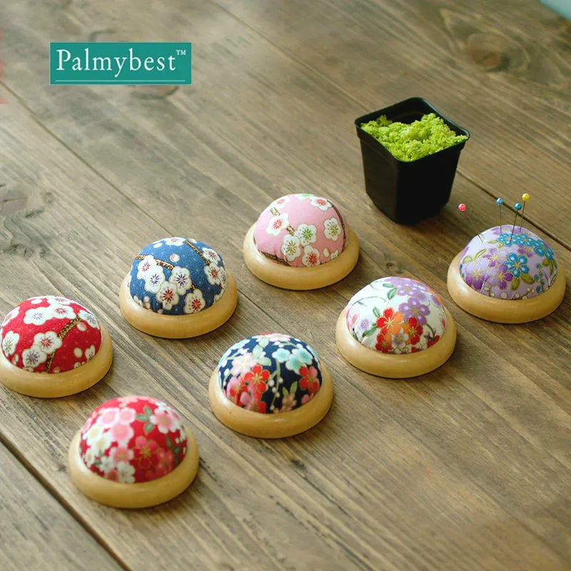 Швейная Pincushion с деревянная подставка игольчатый штифт 10 цветов декор сливового