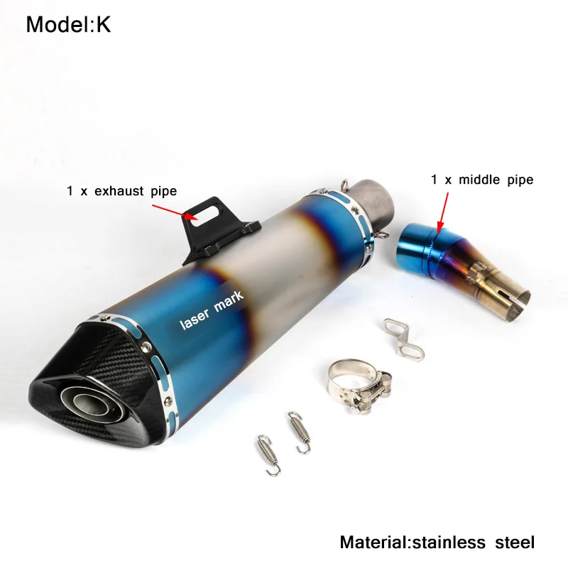 Для Кавасаки ниндзя z250 ниндзя 250 300 2013- мотоцикл из нержавеющей стали средние трубы Silp on 51 мм глушитель выхлопной трубы системы