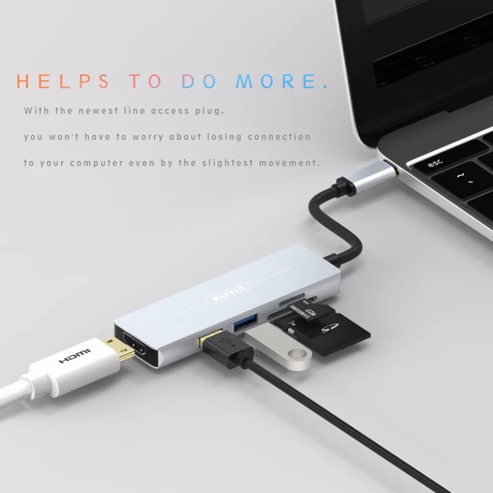 USB C 3 1 type c адаптер 5 в usb-c к hdmi для MacBook Pro chromebook note 8 thunderbol samsung galaxy s9 | Электроника