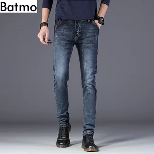 Batmo 2021 Новое поступление высокое качество повседневные тонкие эластичные джинсы для мужчин, мужские брюки-карандаш, узкие джинсы для мужчин Z002