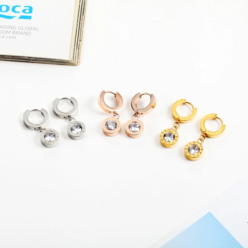 Серьги подвески женские с римскими цифрами 6 мм|earrings for|dropping earrings for womendrop |