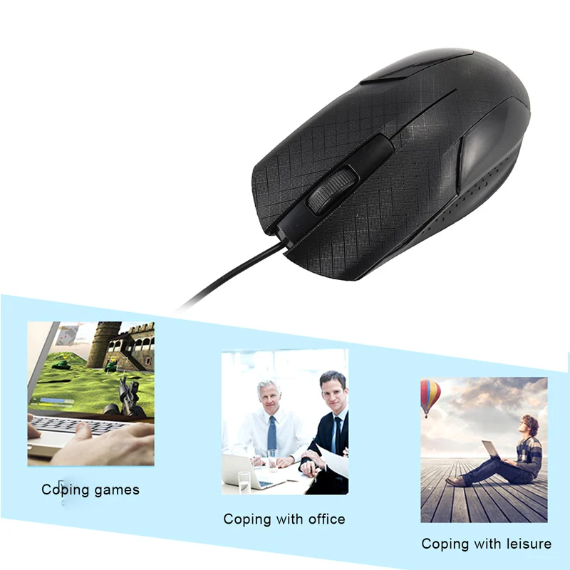 Новинка игровая мышь 3000DPI оптическая USB Проводная мыши для компьютера ноутбука