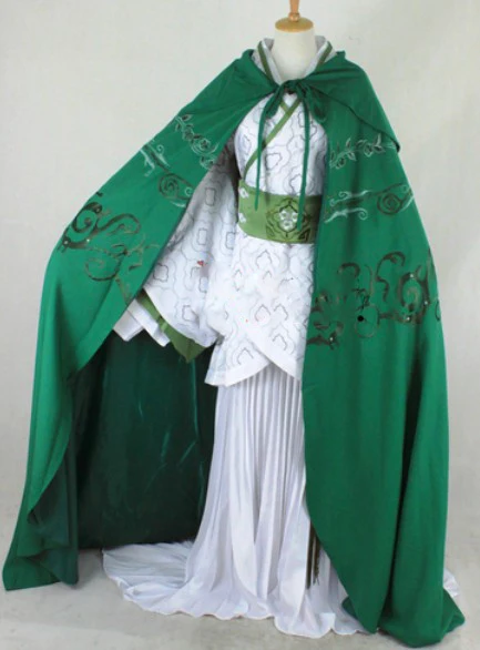 costume n cloak Костюм принцессы ханьфу династии ханьфу, зеленый плащ, tv Play Love Story of the dessert-Yun Zhong Ge Female Hanfu - Цвет: costume n cloak