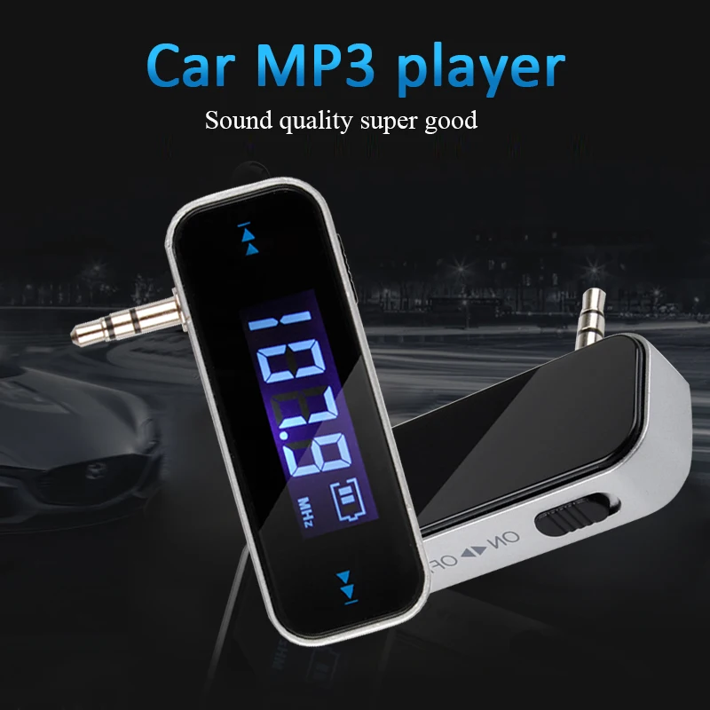 Беспроводной миниатюрный fm передатчик Автомобильный MP3 плеер ЖК дисплей 3 5 мм