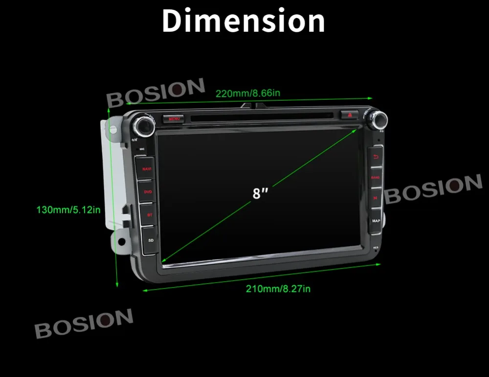2 din Android 8,1 Восьмиядерный 2 Гб ОЗУ автомобильный DVD для Passat CC Polo GOLF 5 6 Touran EOS T5 Sharan Tiguan Skoda Seat Leon gps Радио BT
