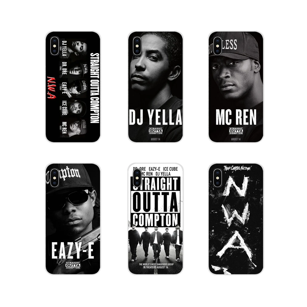 Прямые Чехлы для мобильных телефонов Outta Compton ICE CUBE Apple iPhone X XR XS MAX 4 4S 5 5S 5C SE 6 6S 7 8 Plus
