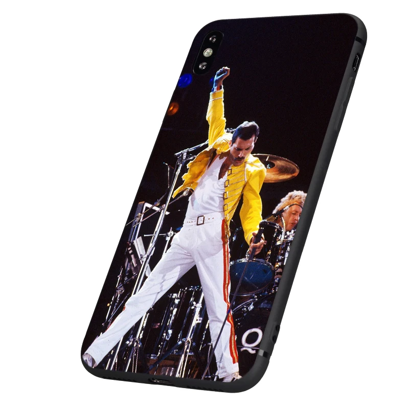 Черный чехол ТПУ для iphone 5 5s se 6 6s 7 8 plus x 10 силиконовый чехол для iphone XR XS 11 pro MAX чехол Фредди Меркури Queen band