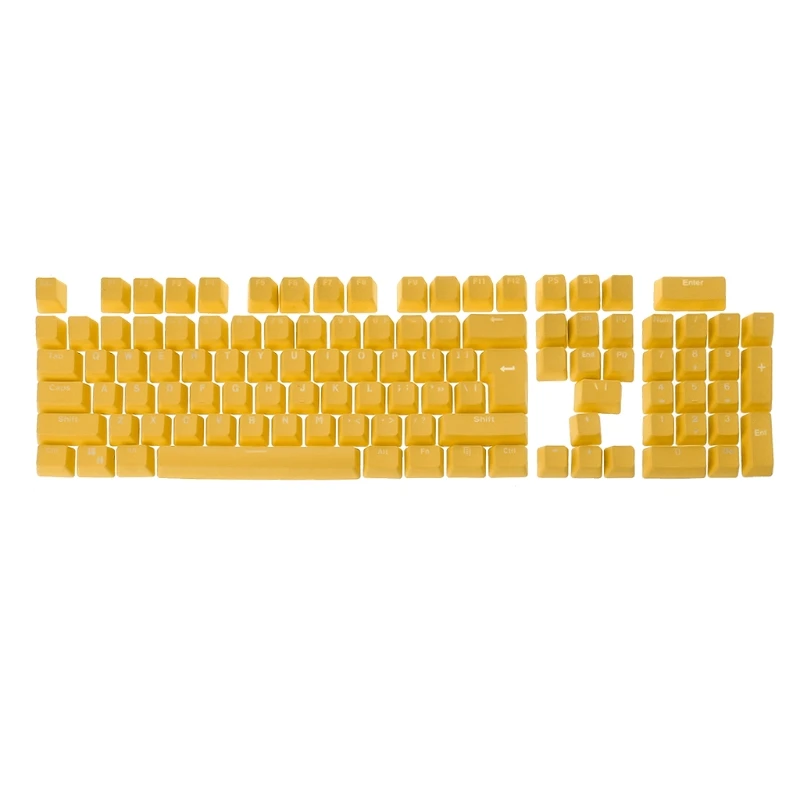 yellow 104 ключ Doubleshot полупрозрачные брелки светильник с подсветкой для вишневая клавиатура MX - Цвет: yellow