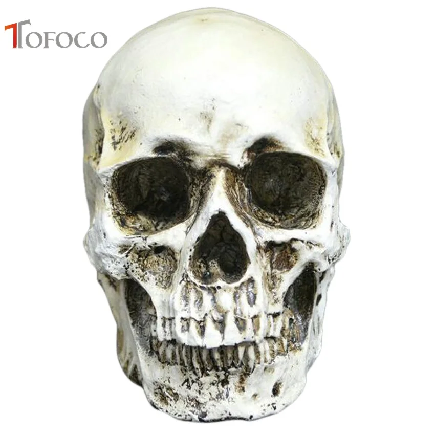 TOFOCO Хэллоуин Игрушка и розыгрыши игрушки Смола реалистичный череп Вечеринка