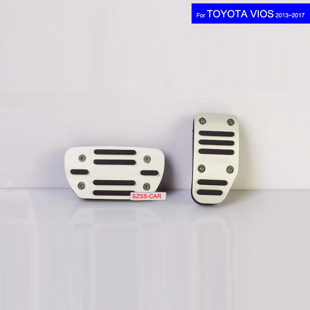 

Car Aluminium Alloy Petrol Clutch Fuel Brake Braking Pad Foot Pedals Rest Plate for Toyota VIOS 2013 2014 2015 2016 Auto Pedals