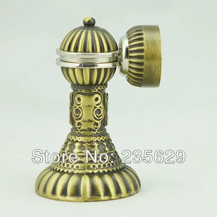 Бесплатная доставка настенный античный латунный дверной ограничитель подходит