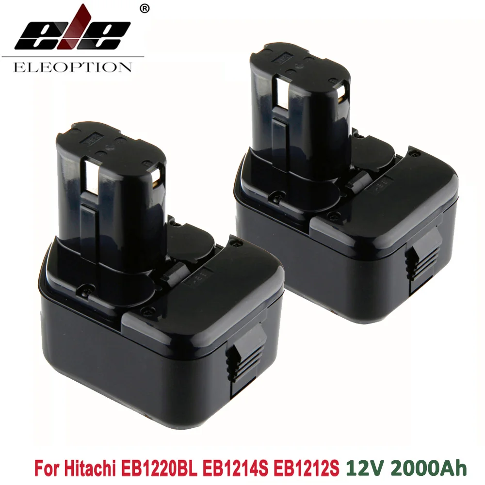 Высококачественный аккумулятор 2x2000 мАч 12 В 2.0Ah для Hitachi EB1214S EB1220BL EB1212S WR12DMR CD4D DH15DV