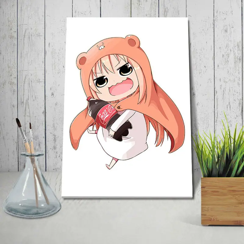 Раскрашивание по номерам Himouto! Umaru chan цифровая краска Модульная картина японский