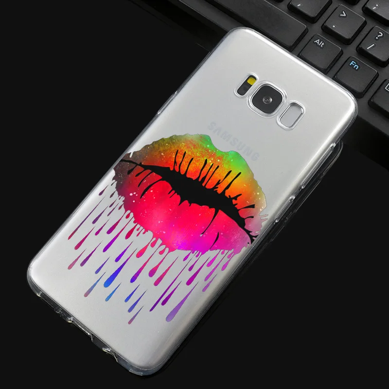 N382 Sexy Lips Soft TPU Silicone Cover For Samsung Galaxy S5 S6 S7 S8 S9 S10 5G S10E Lite Edge Plus Case |