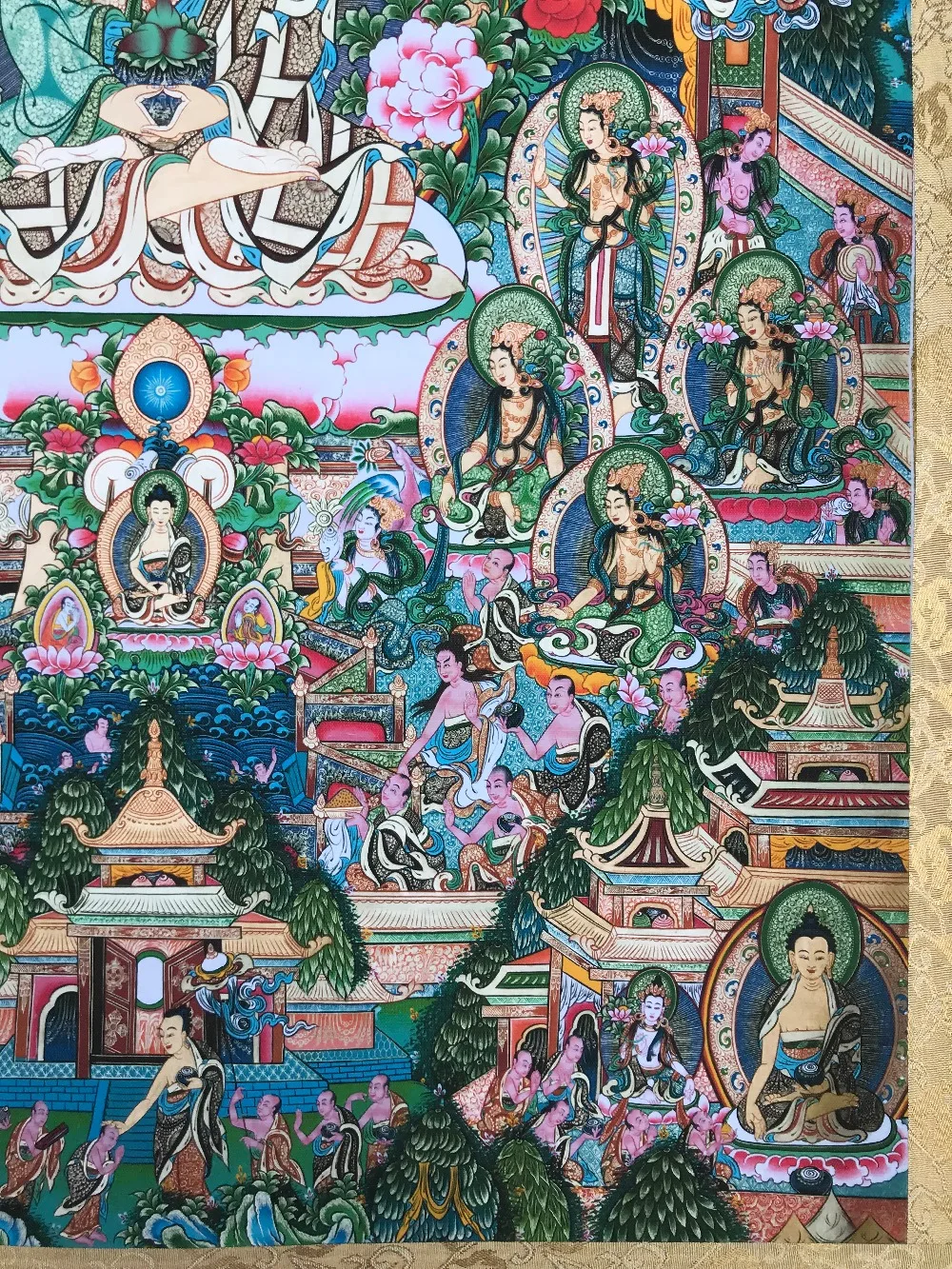Chinese Tibetan Buddhist Thangka Buddhism God portrait | Дом и сад