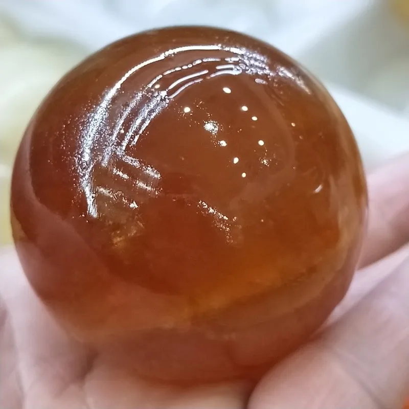 50 мм уникальный натуральный цитрин Исландская Сфера кальцит сфера желтого цвета