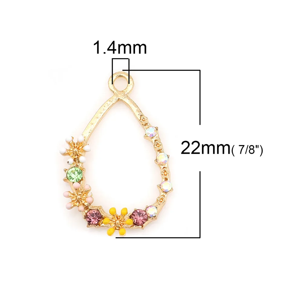 DoreenBeads модные цинковые Стразы с эмалью 16 мм x 15 Дюймов 5 шт.|Подвески| |