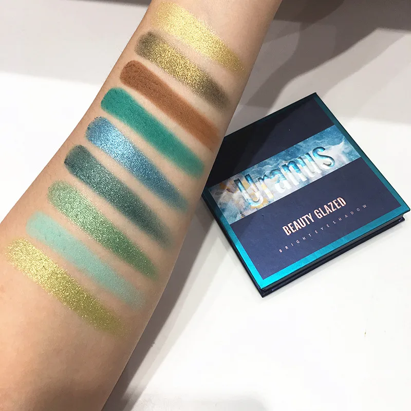 Beauty Glazed Новый 9 цветов блестящие тени для век пудра макияж палитра макияжа brochas