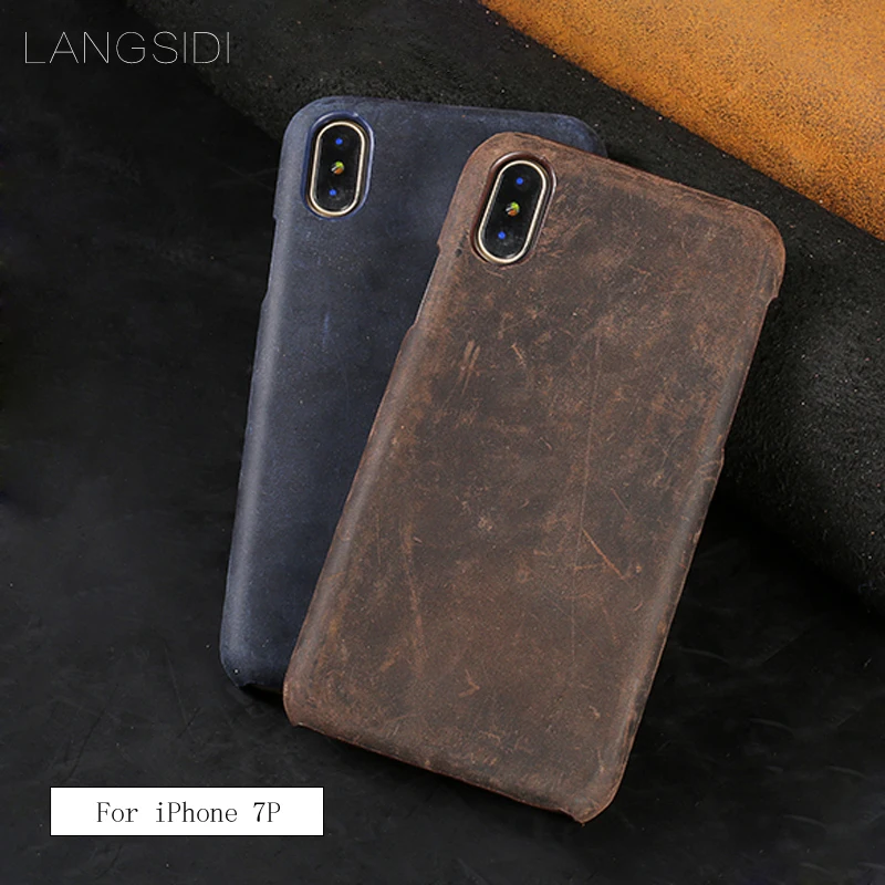 Wangcangli для iPhone 7 Plus ручной работы из натуральной коровьей кожи заказанный