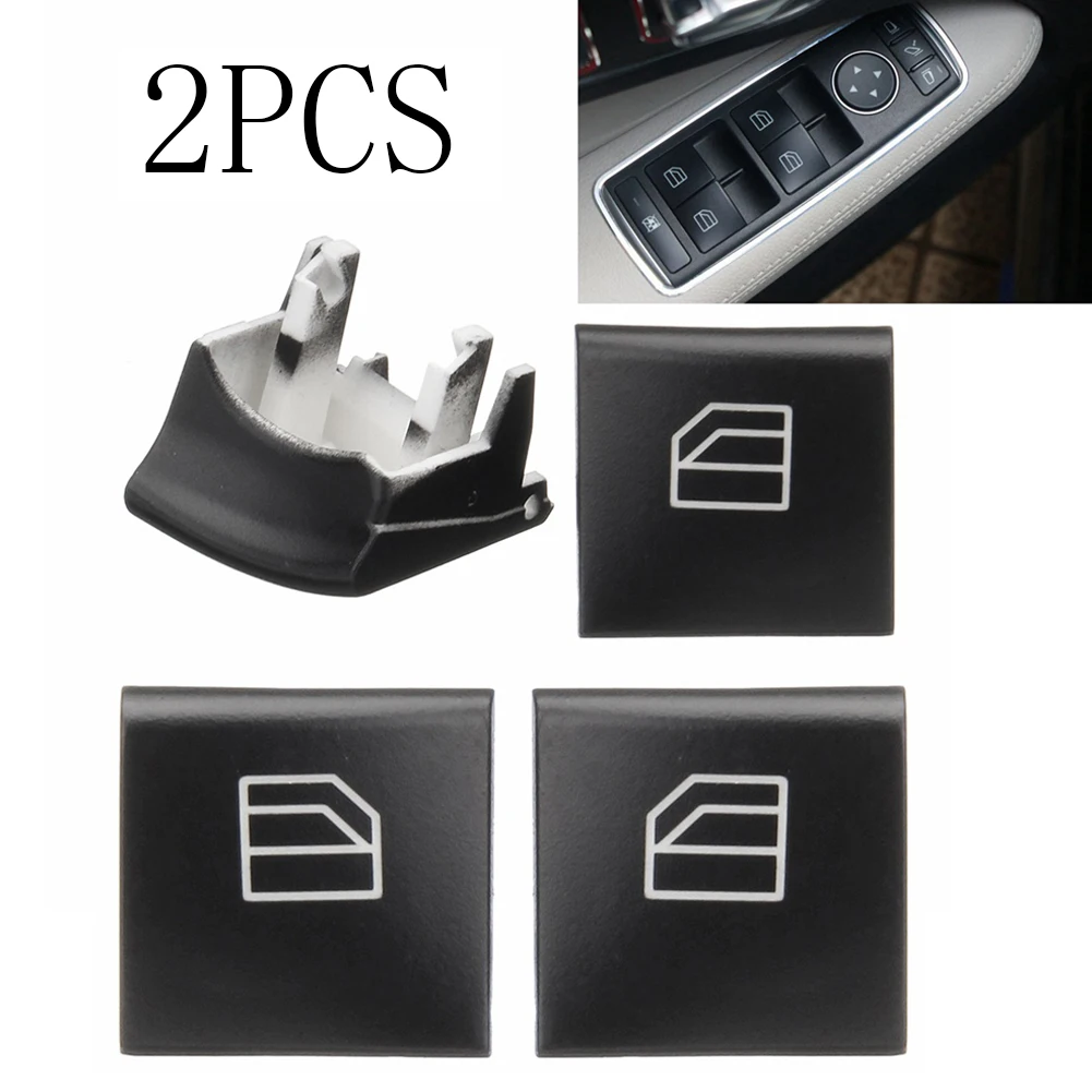 2 шт. черный водитель автомобиля Переключатель Окна Накладка для кнопки ML GL R