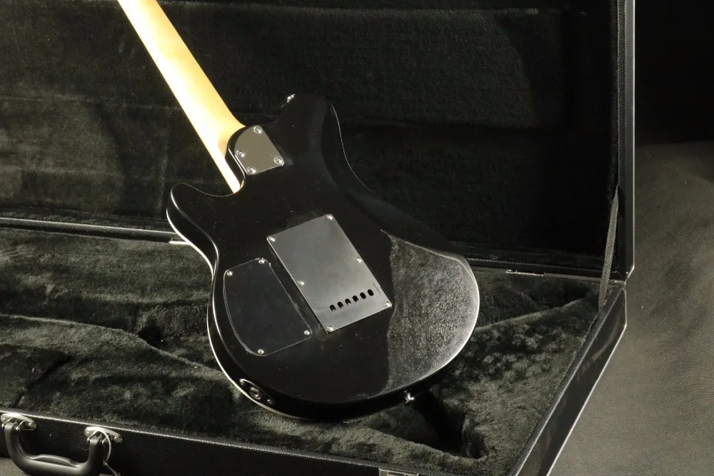 Высокое качество синий стеганый кленовый топ связывающий musicman электрогитара