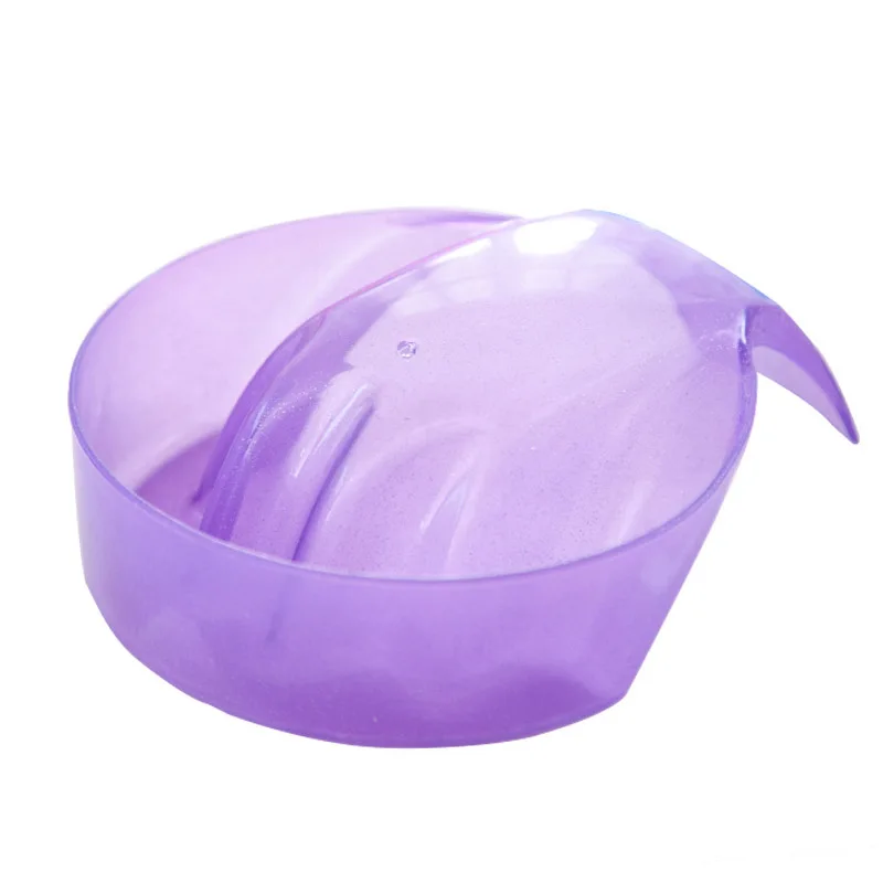 Purple 4 шт./партия средство для мытья ногтей согревающая чаша смягчающая лак для ногтей спа лоток для ванной комнаты Гель-лак для ногтей Очиститель для ногтей маникюр Tytanowy - Цвет: Purple