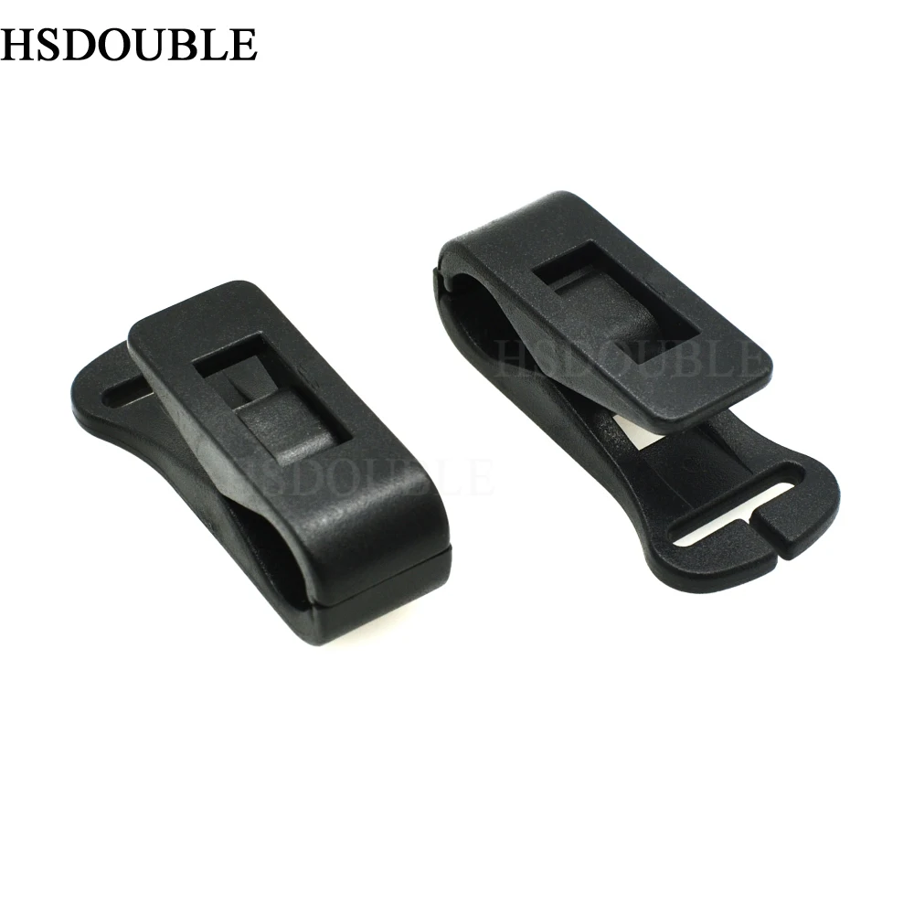 

12mm Webbing Plastic ID Card Name Tag Holder Badge Clip Black For Cord Strap