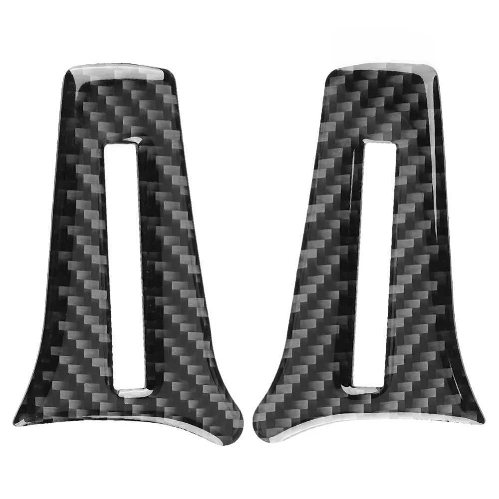 2 шт. наклейка на руль автомобиля для декора интерьера из углеродного волокна