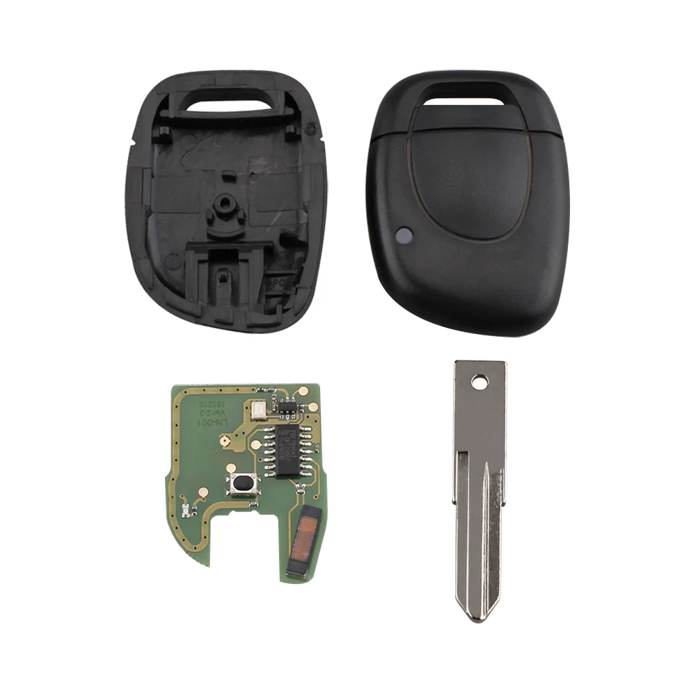 Ключ автомобильный BHKEY 1 кнопка 433 МГц для Renault транспондер PCF7946|Ключ от авто| |