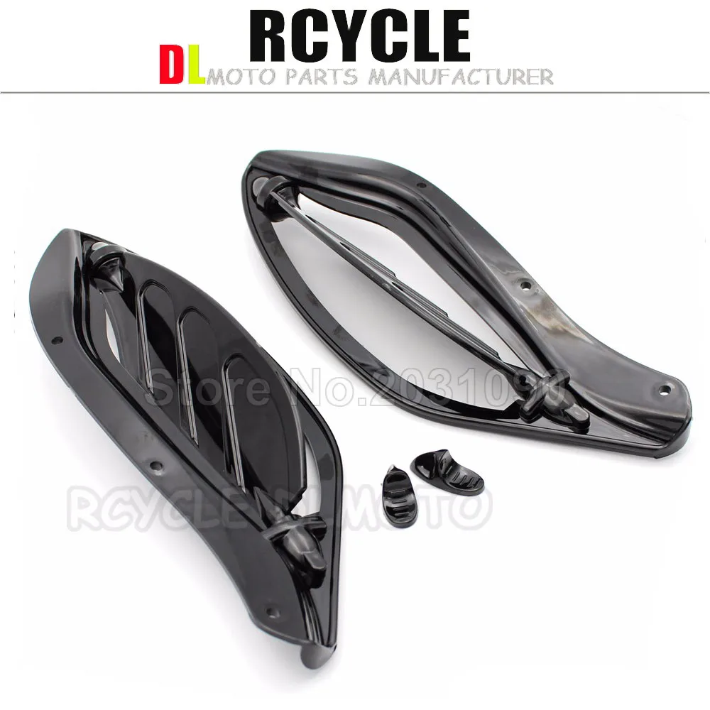 Прозрачные Боковые крылья ветровое стекло дефлекторы воздуха чехол для Touring FLHR