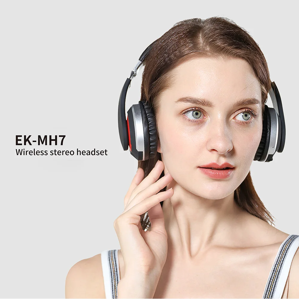 MH7 беспроводные наушники Bluetooth гарнитура Складные стерео игровые наушники с микрофоном Поддержка TF карты для IPad мобильного телефона