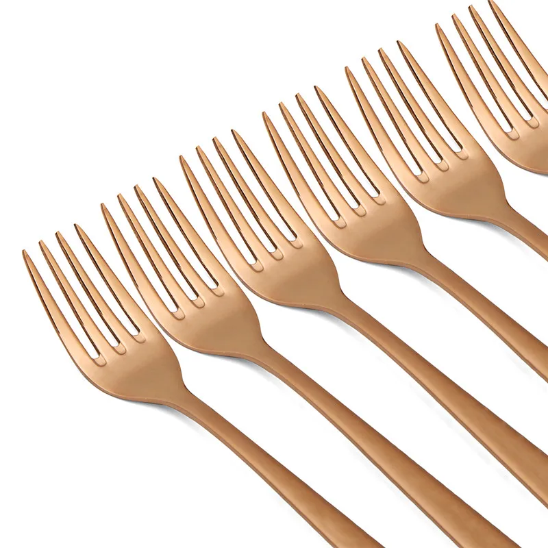 Mrosaa 24 шт./компл. нержавеющая сталь Золотая столовая вилка для еды ложка нож ножи