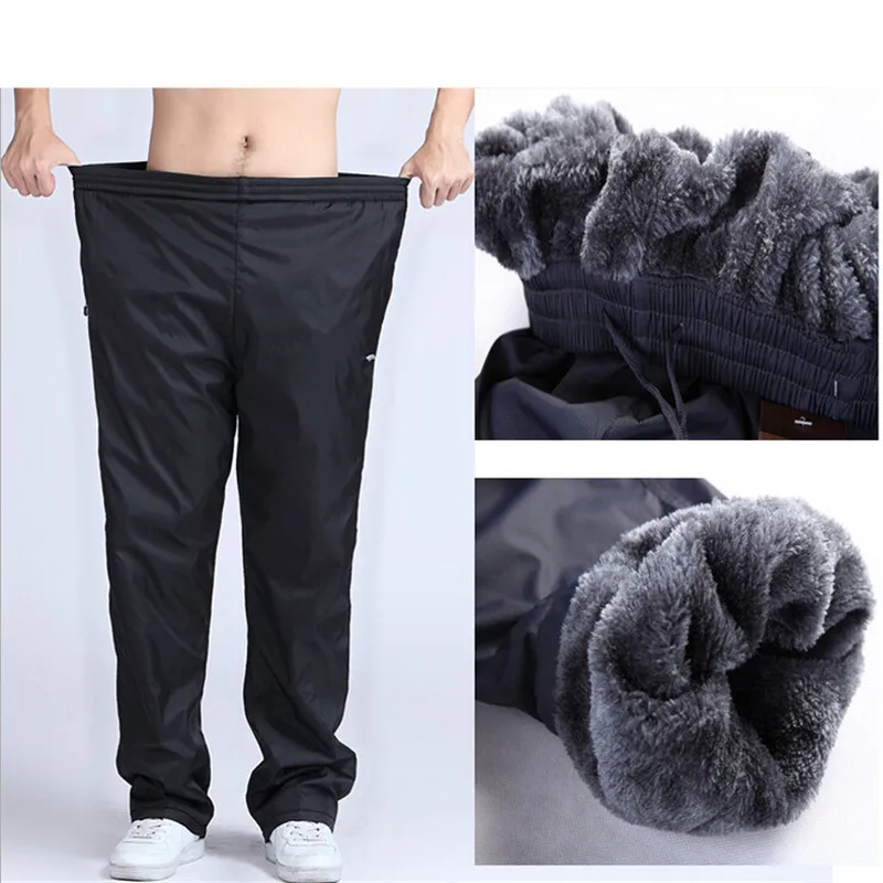 5XL 6XL 2017 модные зимние водонепроницаемые повседневные мужские брюки одежда