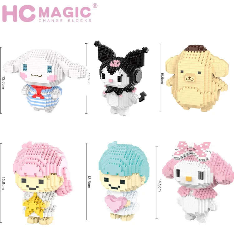 

2019 HC Mini Blocks Cartoon Building toys Anime Figure Gemini Model Kids LOVELY Toy Adults Gifts for Chinese new year gifts